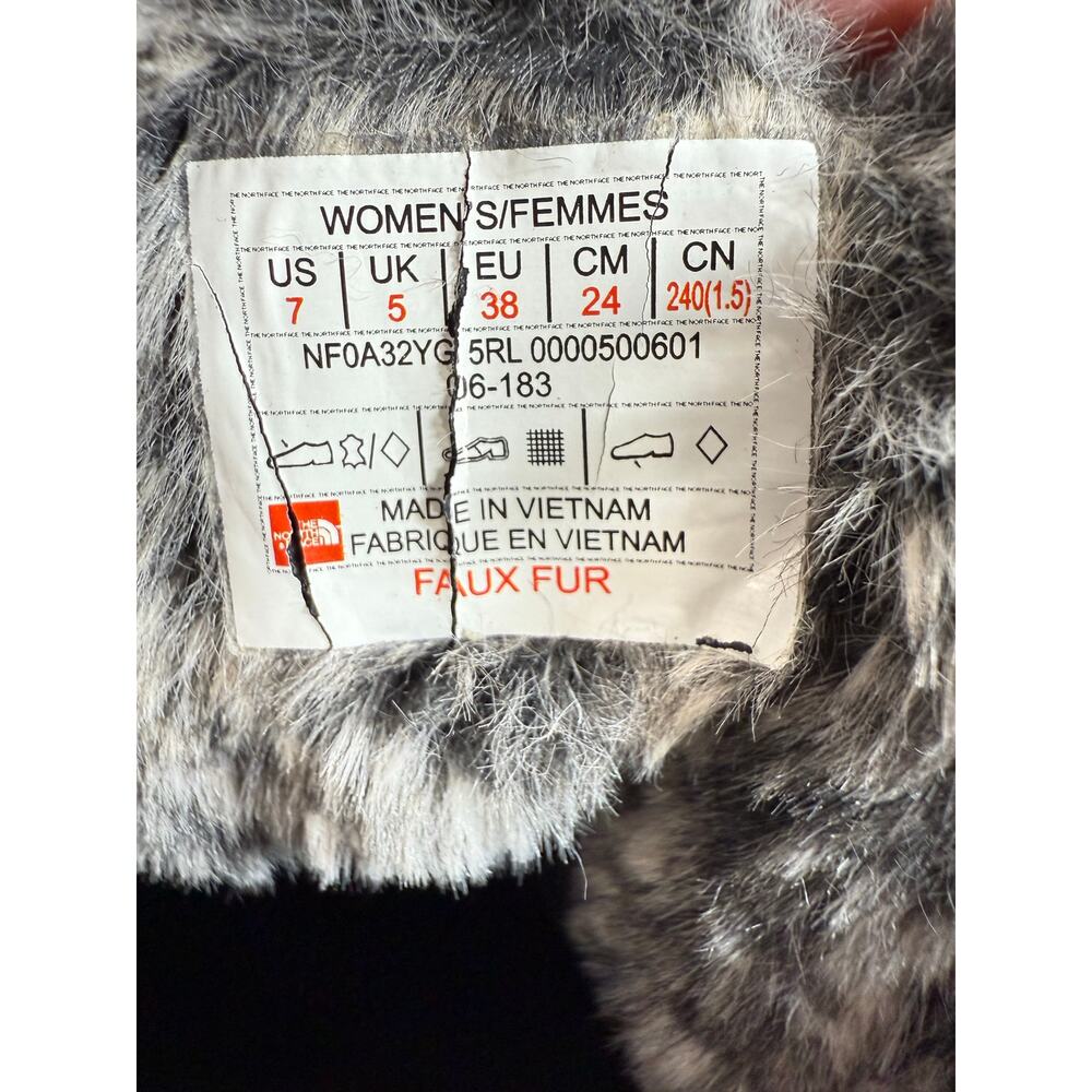 The North Face Shellista III Tall Boots Women’s Sz 7 Gray Purple Faux Fur Winter - Picture 11 of 14